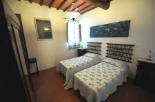Chambre à deux lits en Toscane