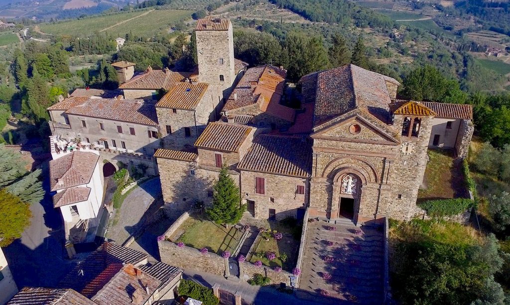 Panzano Castle located in the village Panzano in Chianti