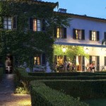 Villa Bordoni verandah by night